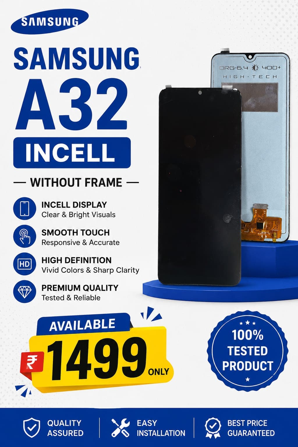INCELL SAMSUNG A32 WITHOUT FRAME